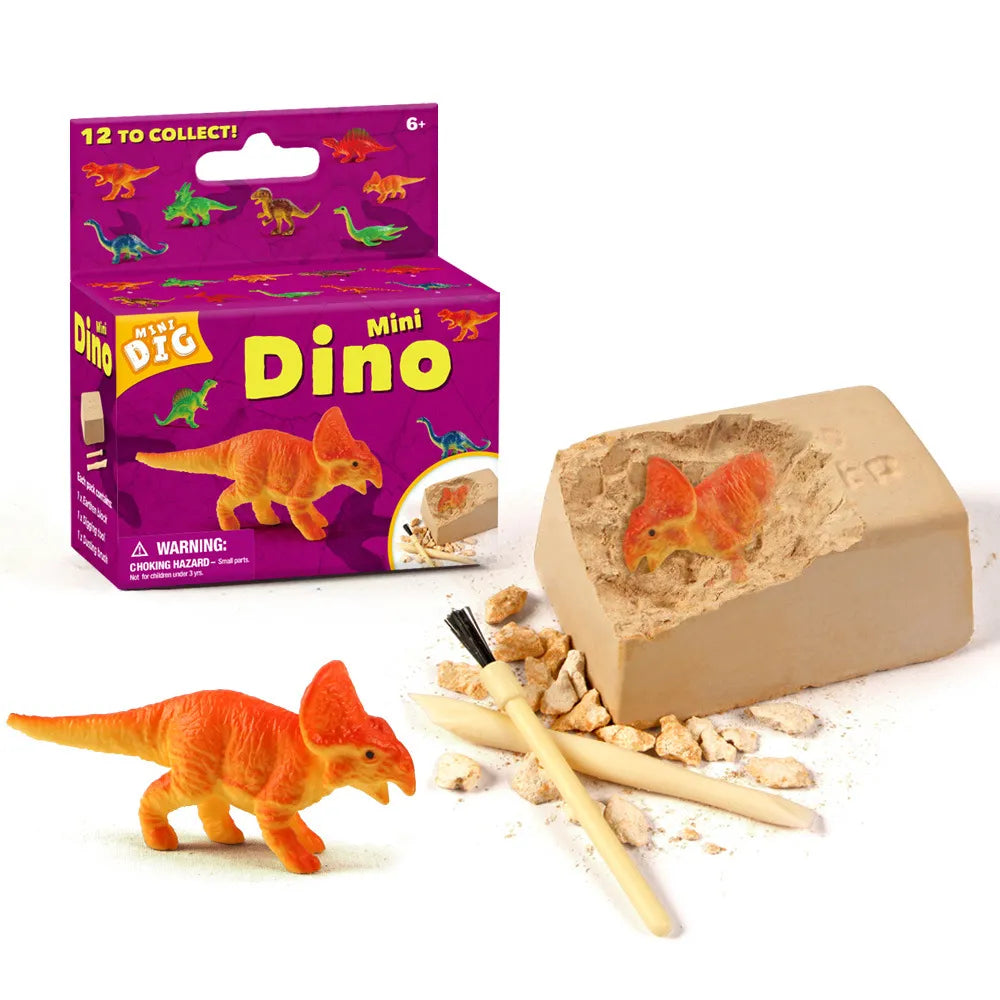 Juguete educativo de simulación de excavación arqueológica de dinosaurios y fósiles