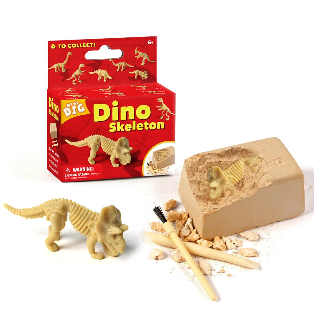 Juguete educativo de simulación de excavación arqueológica de dinosaurios y fósiles