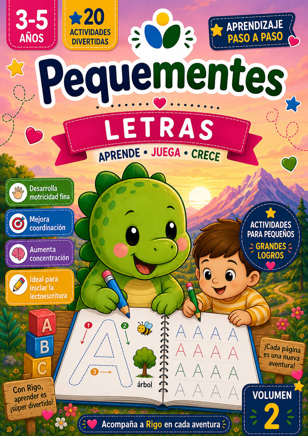 PequeMentes® Volumen 2 | Letras y Primeras Palabras | PDF Imprimible para Niños de 3 a 5 Años