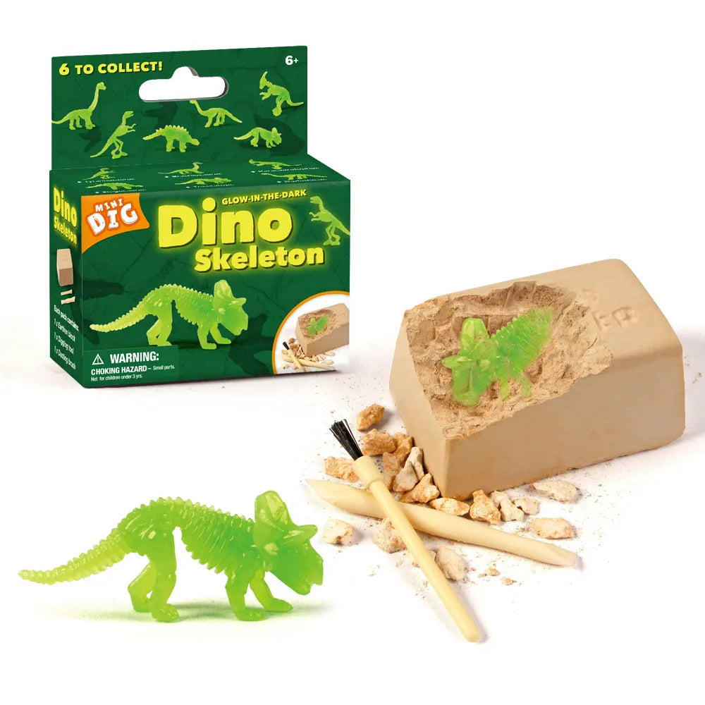 Juguete educativo de simulación de excavación arqueológica de dinosaurios y fósiles